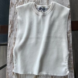 Zara- white crop top